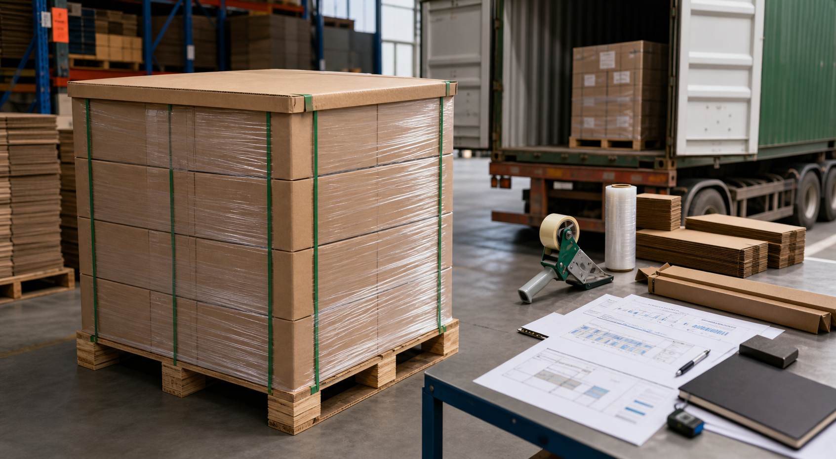 Logistics planning and protective packaging integration